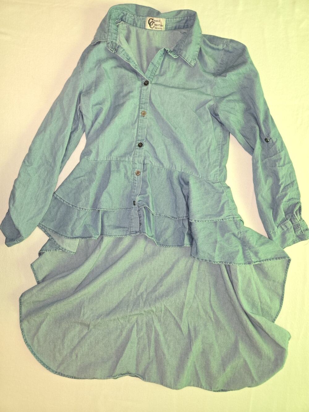 Vintage 90s Butter Mom Carole Christian Layered Button Up Shirt Best Fits Size M